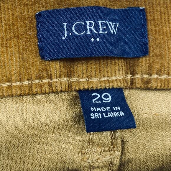 J Crew Mid Rise Skinny Corduroy Pants Golden Brandy Tan Brown Womens size 29 - Picture 6 of 9
